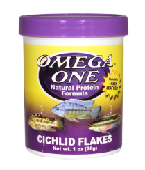 Omega One Cichlid Flake Fish Food (1 oz.)