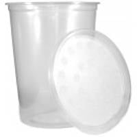 Plastic Deli Insect Cup with FABRIC Vented Lid (32 oz. - 50 count sleeve)