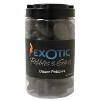 Exotic Pebbles Polished Black Pebbles (5 lb. jar)